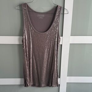 Maurices Shimmering Sequin Tank Top - Silver